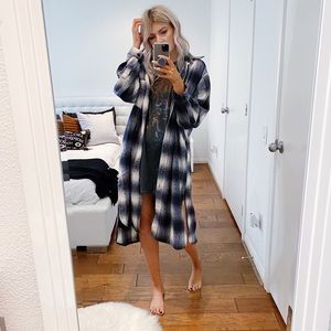 Plaid Longline shacket